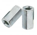 2 x M6 Plated BZP Steel Hexagon Connector Nut